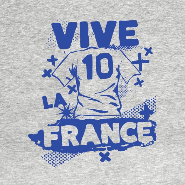 Vintage French Football // Retro Grunge France Soccer // Vive la France by SLAG_Creative